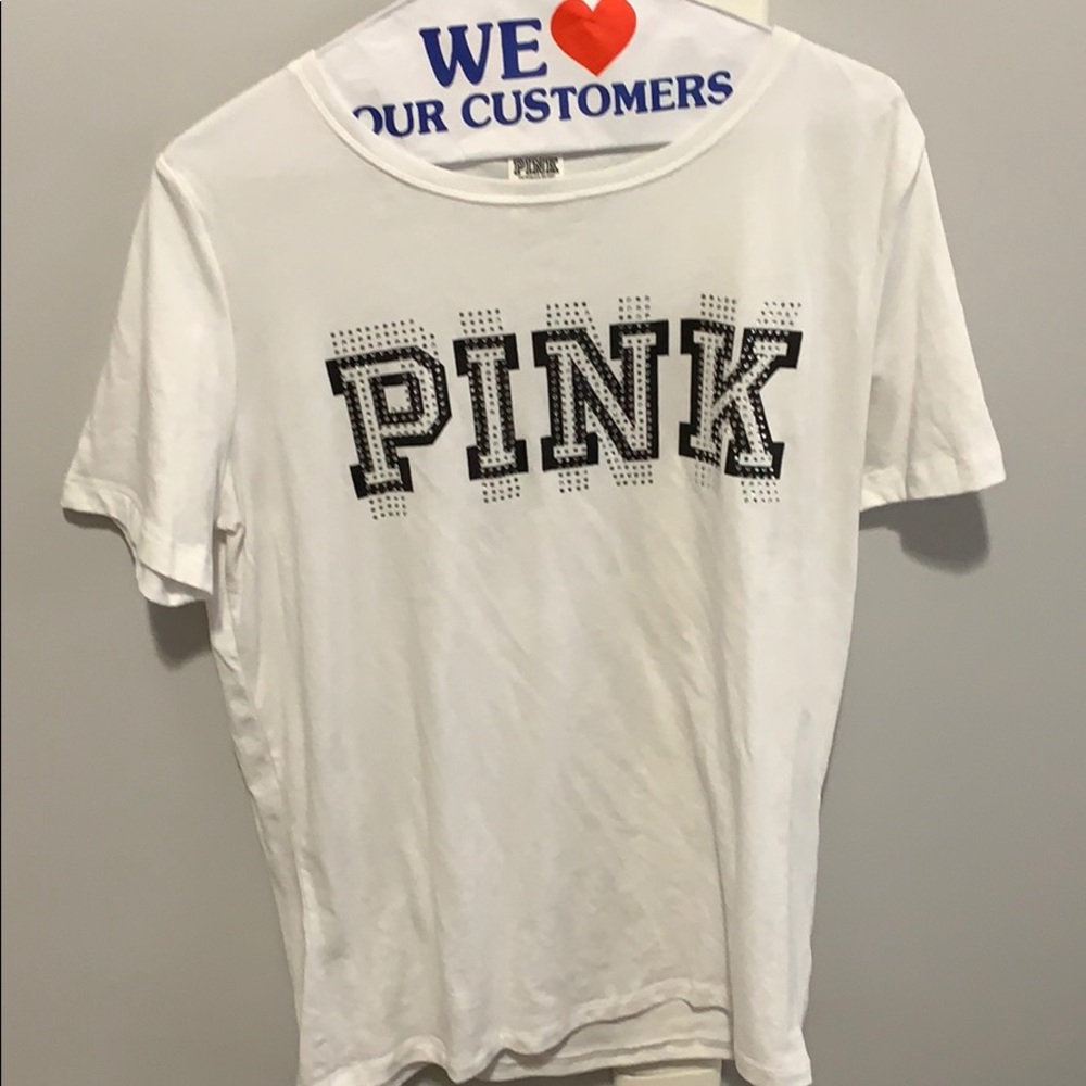 Vs pink sequined t shirt size M